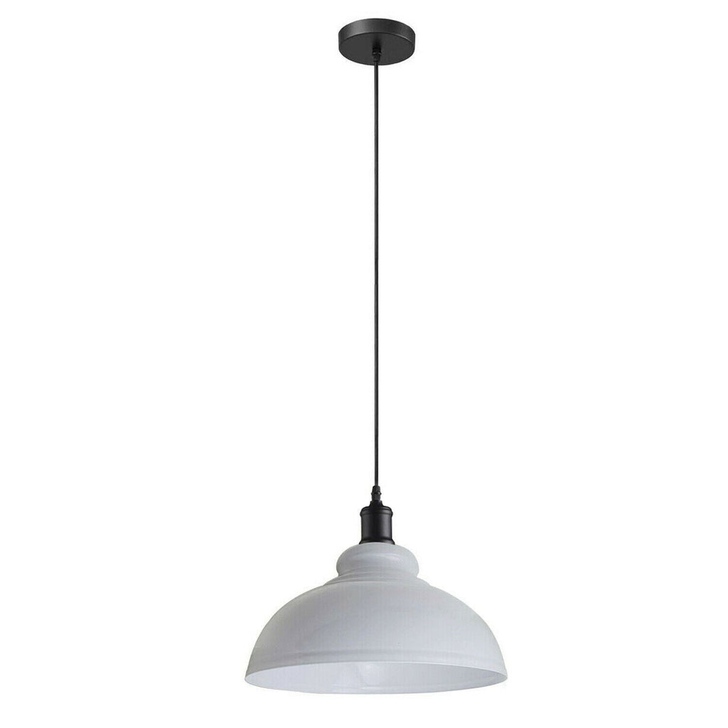 Industrial Dome Pendant Light with Adjustable Hanging Cable