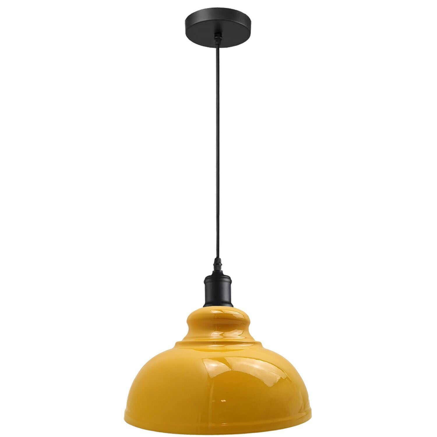 Industrial Dome Pendant Light with Adjustable Hanging Cable