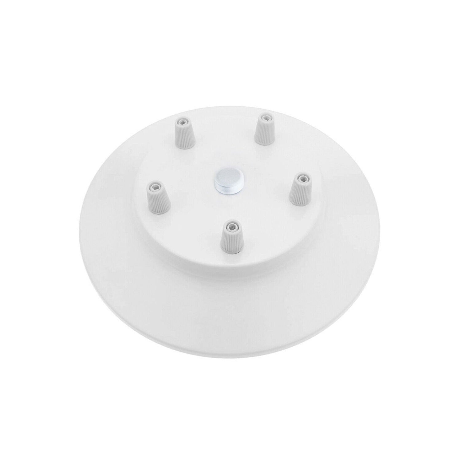 5 Outlet White Ceiling Rose - Vintage Metal Light Fitting for Pendant Lights ~6140