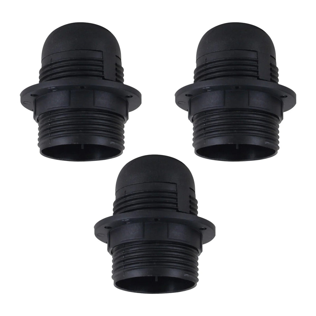 E27 Black Bakelite Industrial Lamp Holder Socket for Light Bulbs