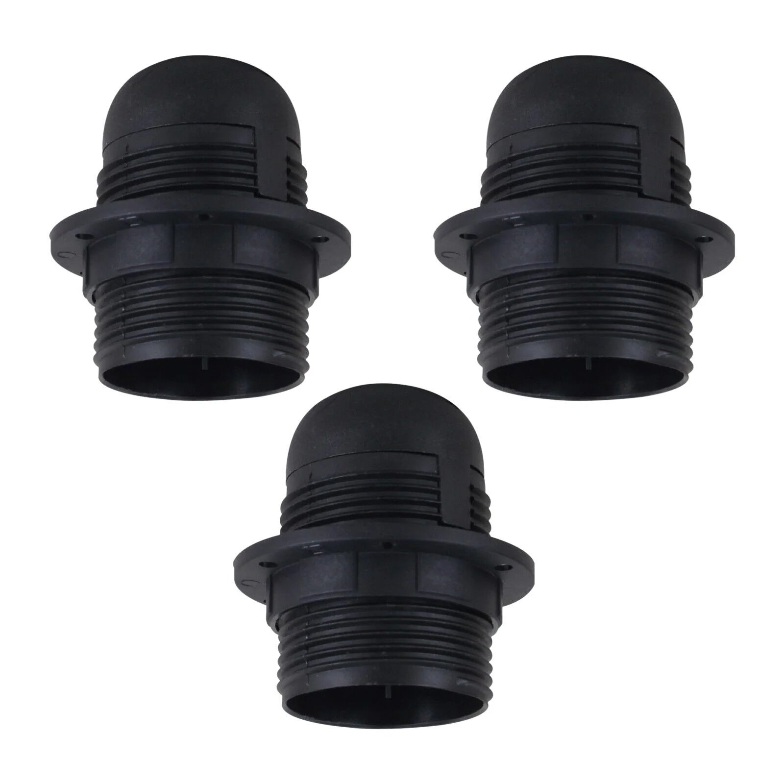 Black Bakelite E27 Industrial Lamp Holder Socket Heat-Resistant Light Bulb Fitting