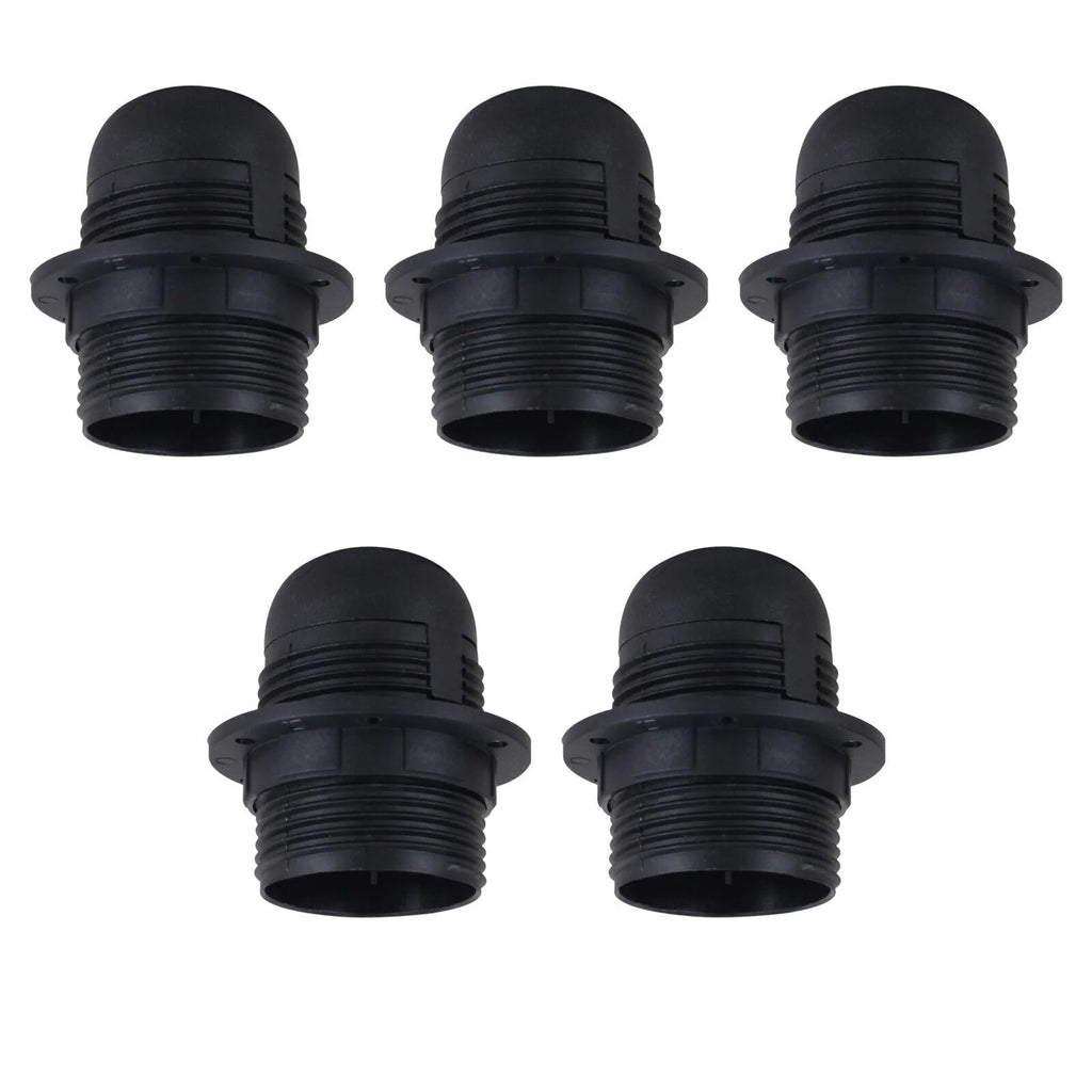Black Bakelite E27 Industrial Lamp Holder Socket Heat-Resistant Light Bulb Fitting