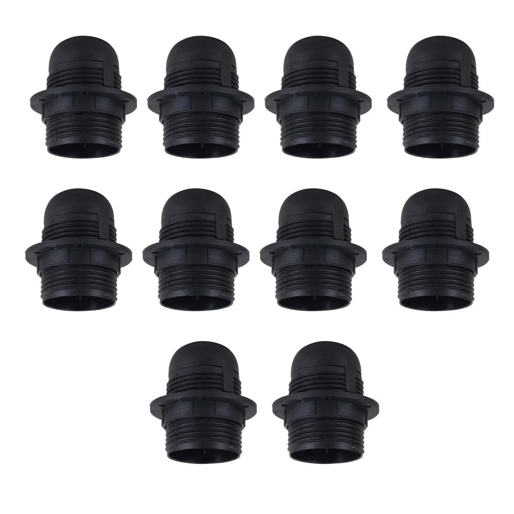 Black Bakelite E27 Industrial Lamp Holder Socket Heat-Resistant Light Bulb Fitting