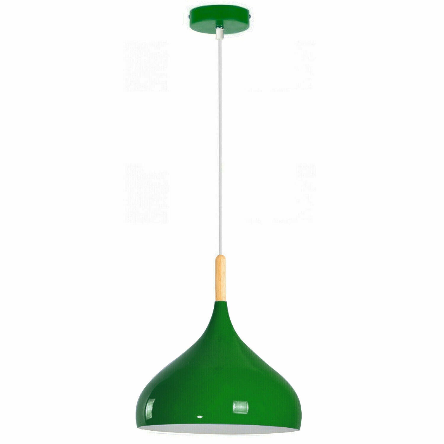 Modern Industrial Metal Dome Pendant Ceiling Light Multi-Color Shade Hanging Lamp