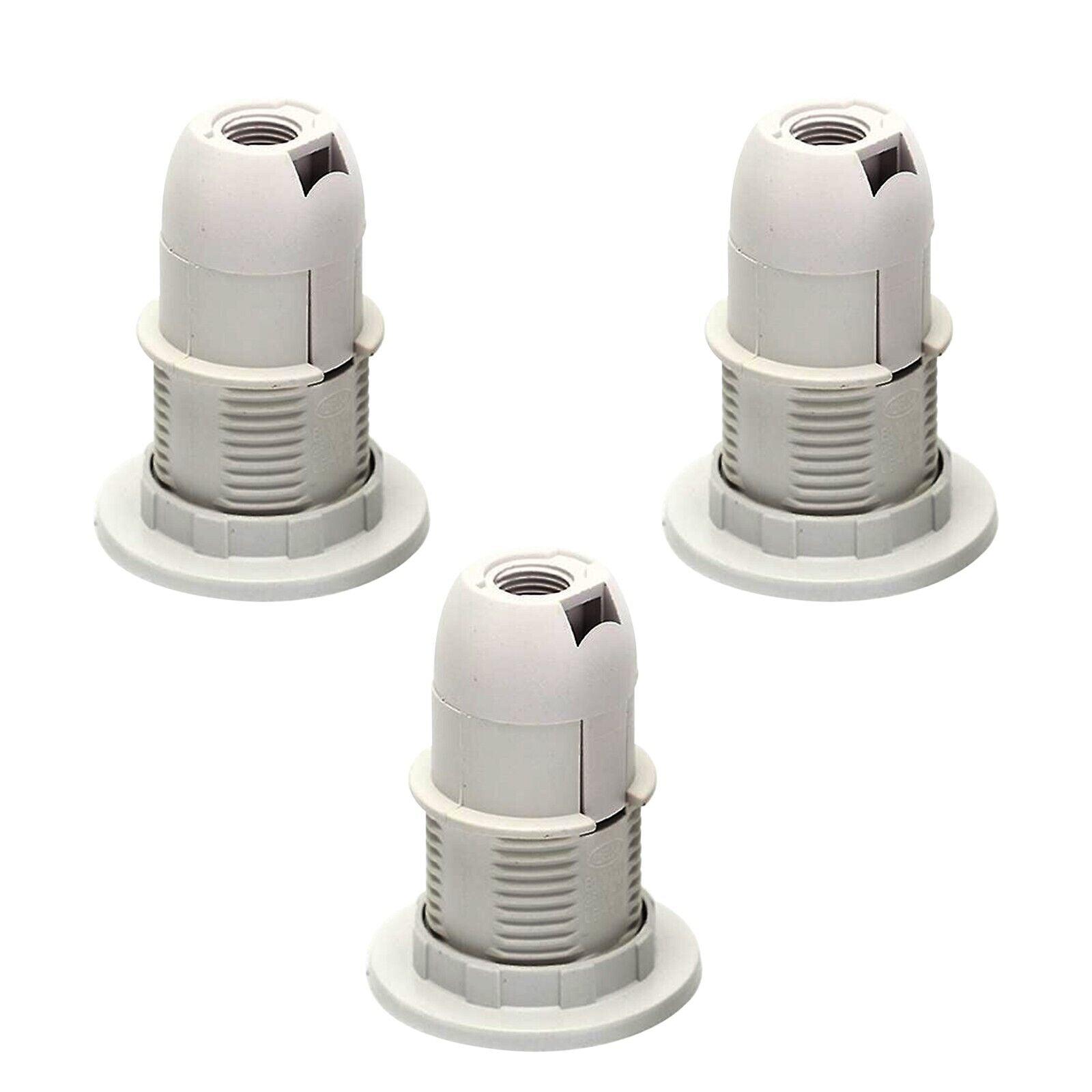 Versatile White E14 Plastic Lamp Holder for Pendant Lights - Durable Screw Base