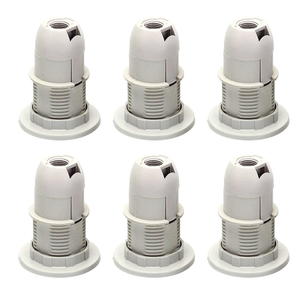 Versatile White E14 Plastic Lamp Holder for Pendant Lights - Durable Screw Base