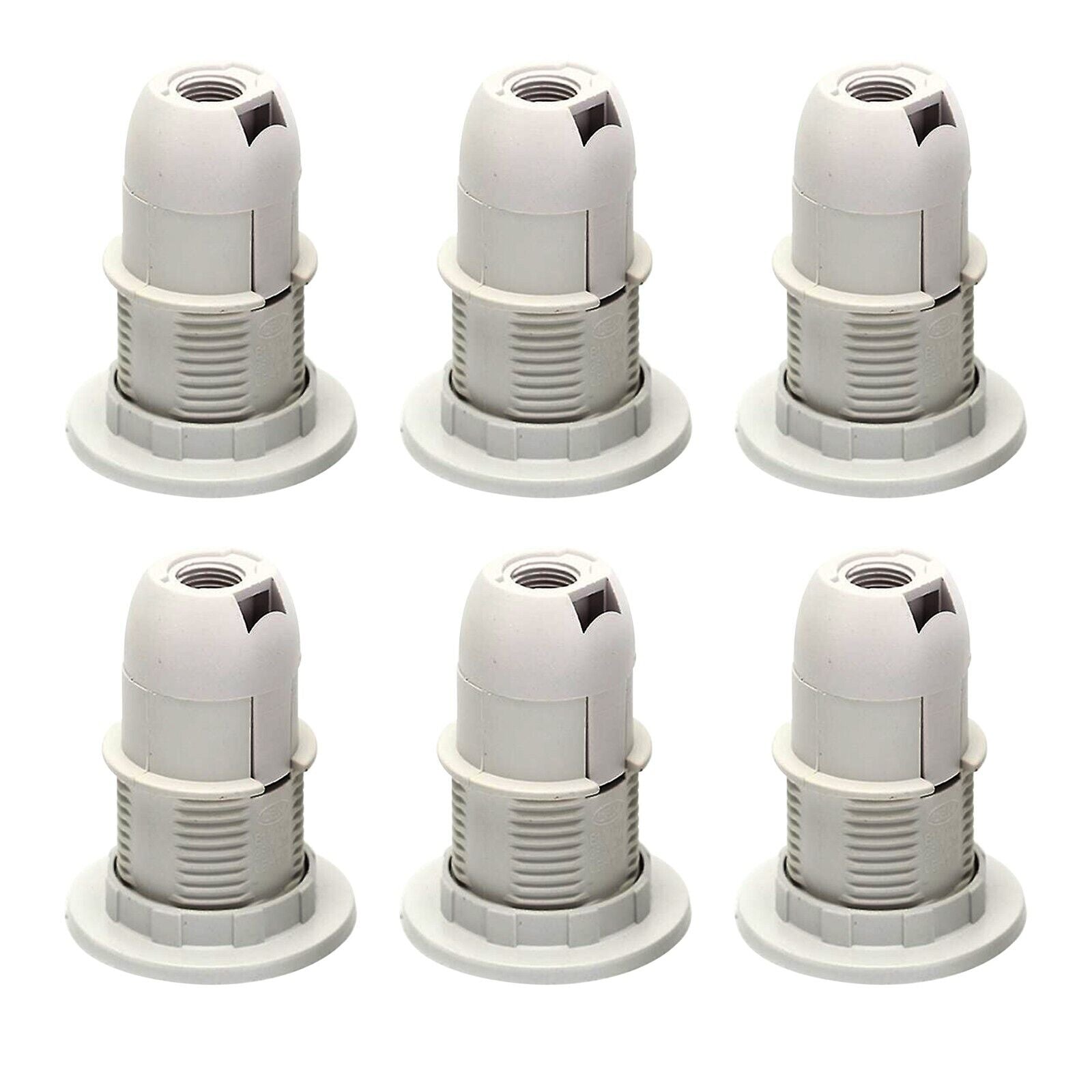 Versatile White E14 Plastic Lamp Holder for Pendant Lights - Durable Screw Base