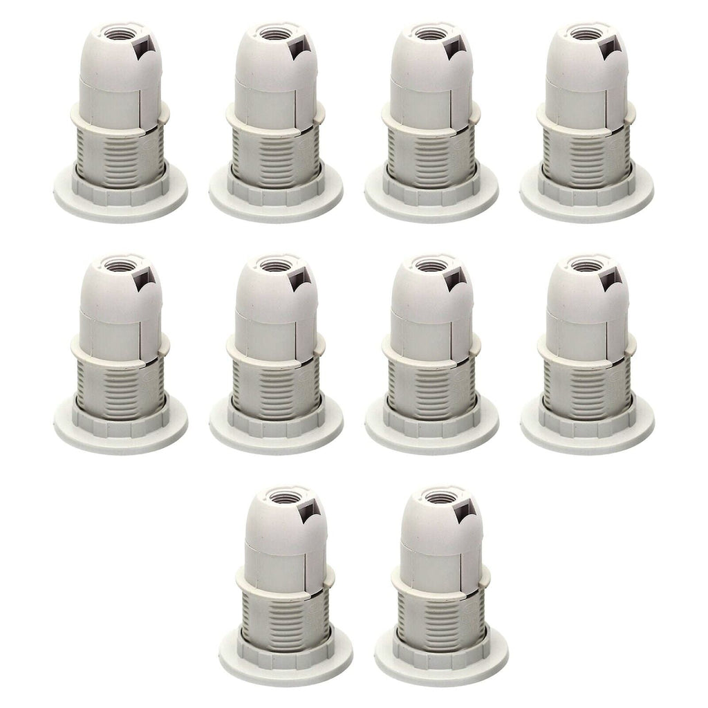 Versatile White E14 Plastic Lamp Holder for Pendant Lights - Durable Screw Base