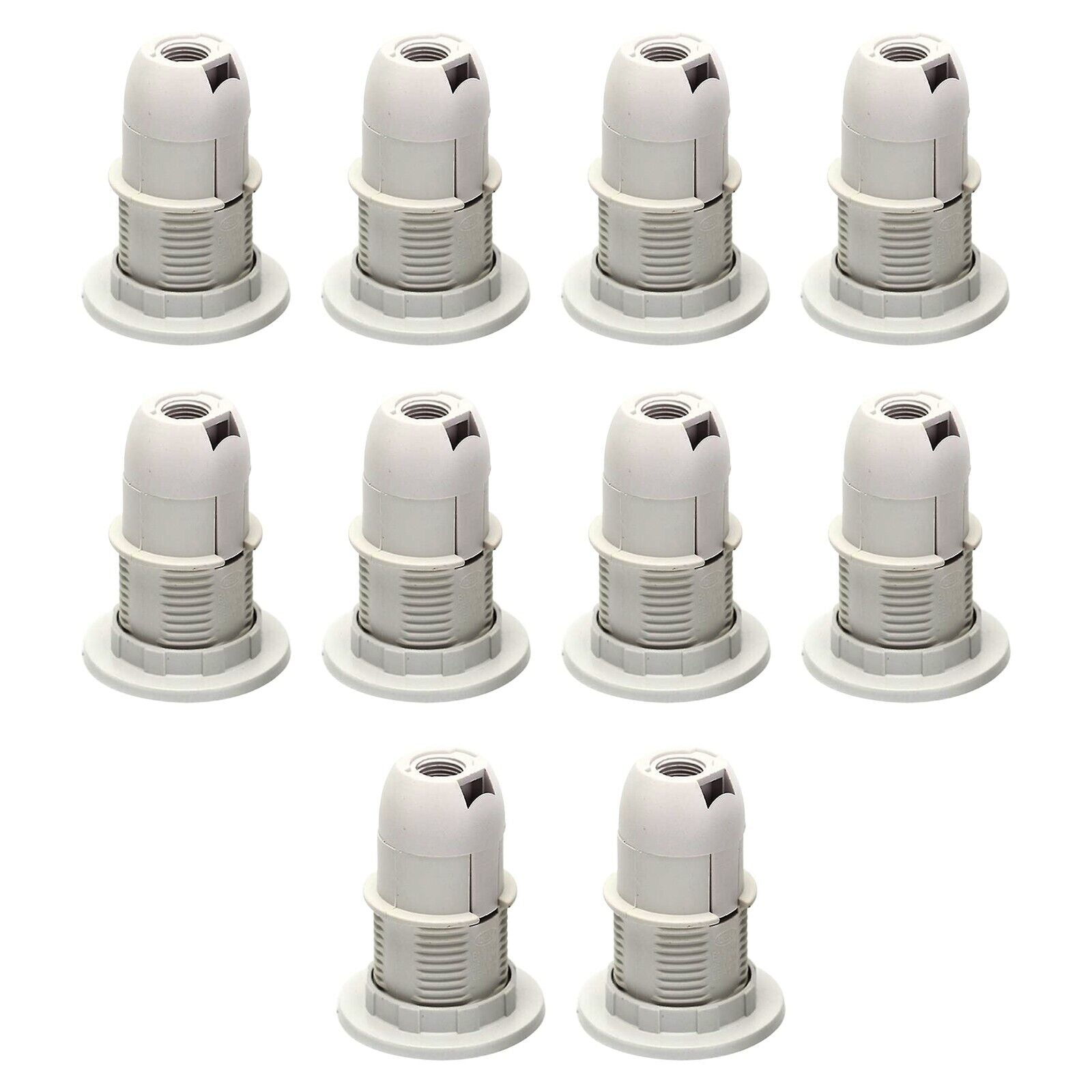 Versatile White E14 Plastic Lamp Holder for Pendant Lights - Durable Screw Base