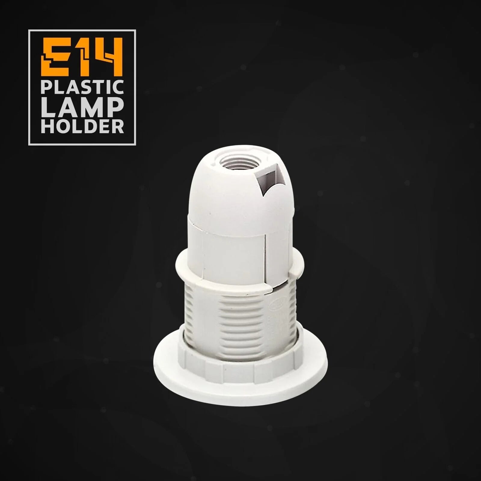 Versatile White E14 Plastic Lamp Holder for Pendant Lights - Durable Screw Base