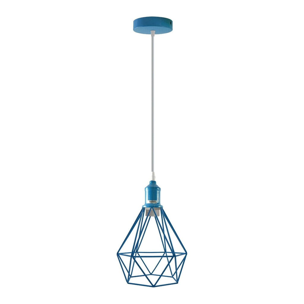 Industrial Metal Cage Pendant Light, Vintage Style Hanging Ceiling Lamp Shade