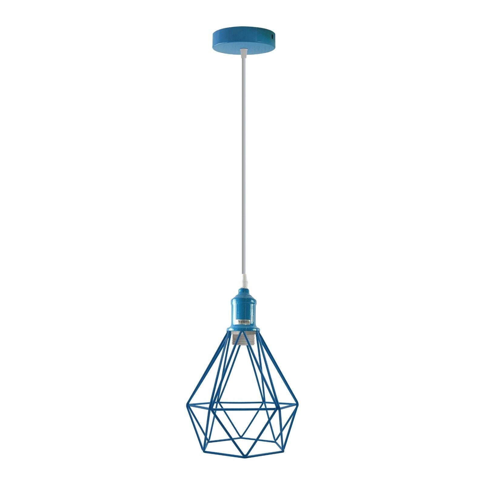 Industrial Metal Cage Pendant Light, Vintage Style Hanging Ceiling Lamp Shade