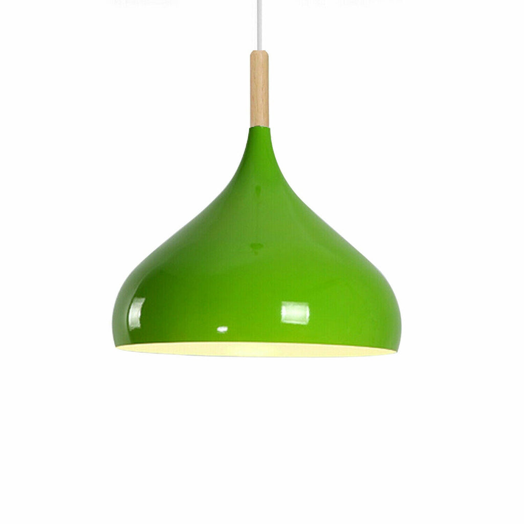 Modern Industrial Metal Dome Pendant Ceiling Light Multi-Color Shade Hanging Lamp