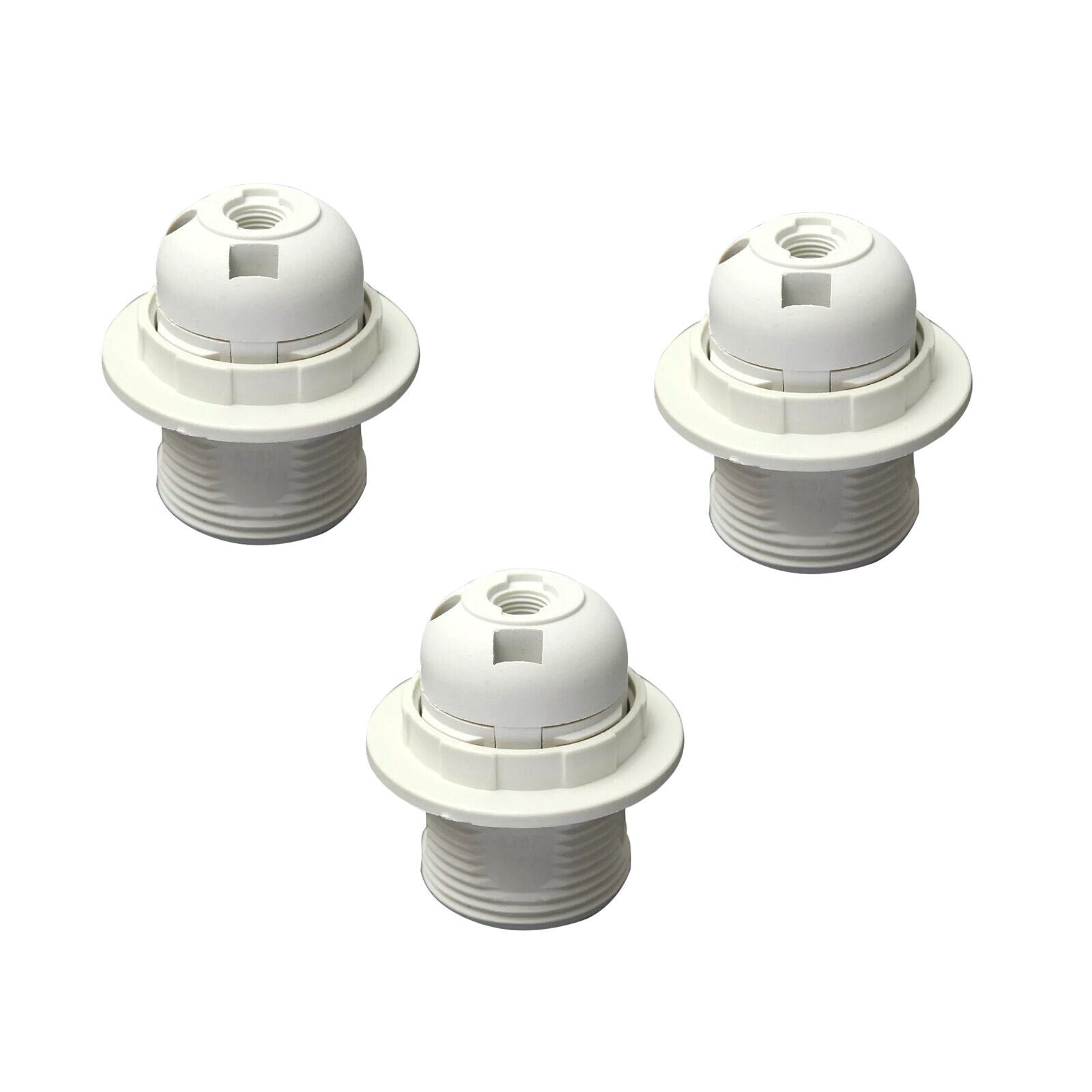 White Edison Screw Bulb Holder E27 Pendant Lamp Holder ~ 5732
