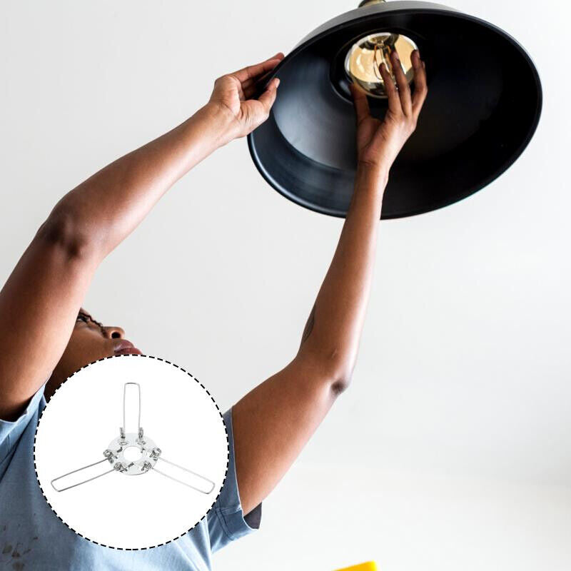 Lampshade Spring Clip Retainer Three Arm DIY Lighting Support Accessory