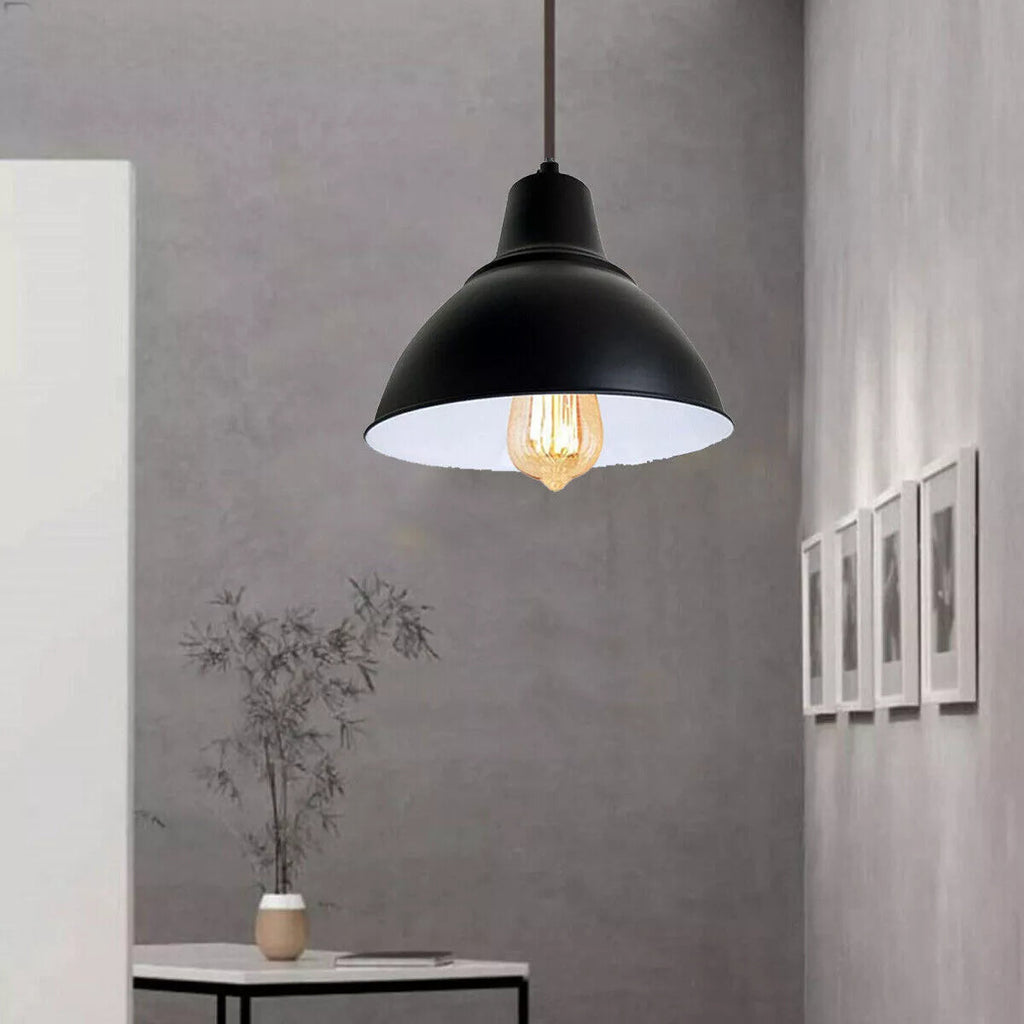 Industrial Retro Metal Barn Pendant Light Fixture for Kitchen Dining Room