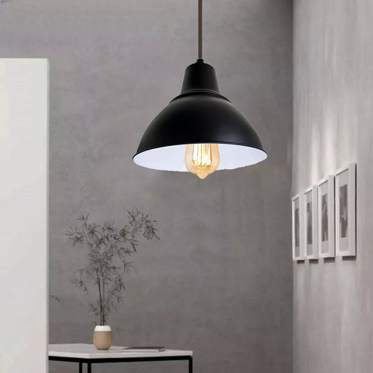 Industrial Retro Metal Barn Pendant Light Fixture for Kitchen Dining Room