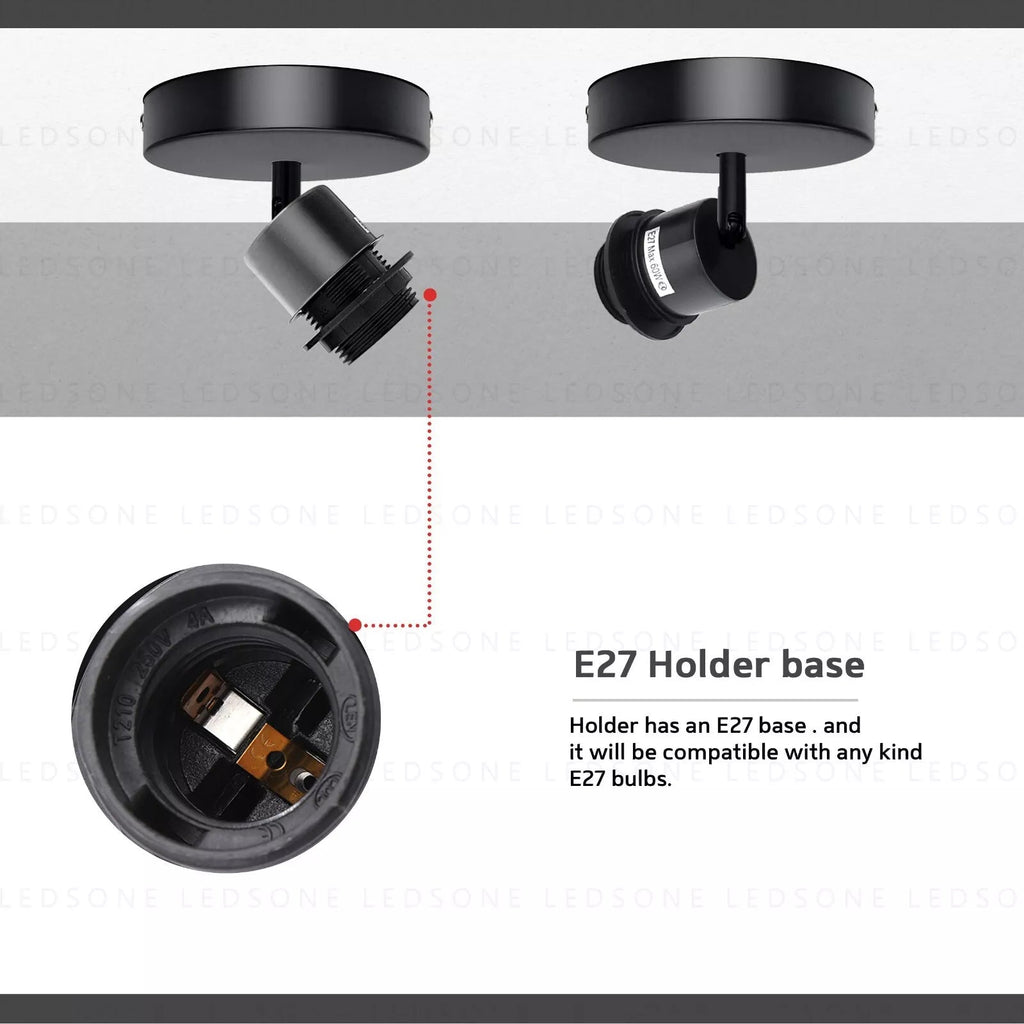 Retro LED Flush Ceiling Light Adjustable Ceiling Mount Wall Lamp Fixture~5740