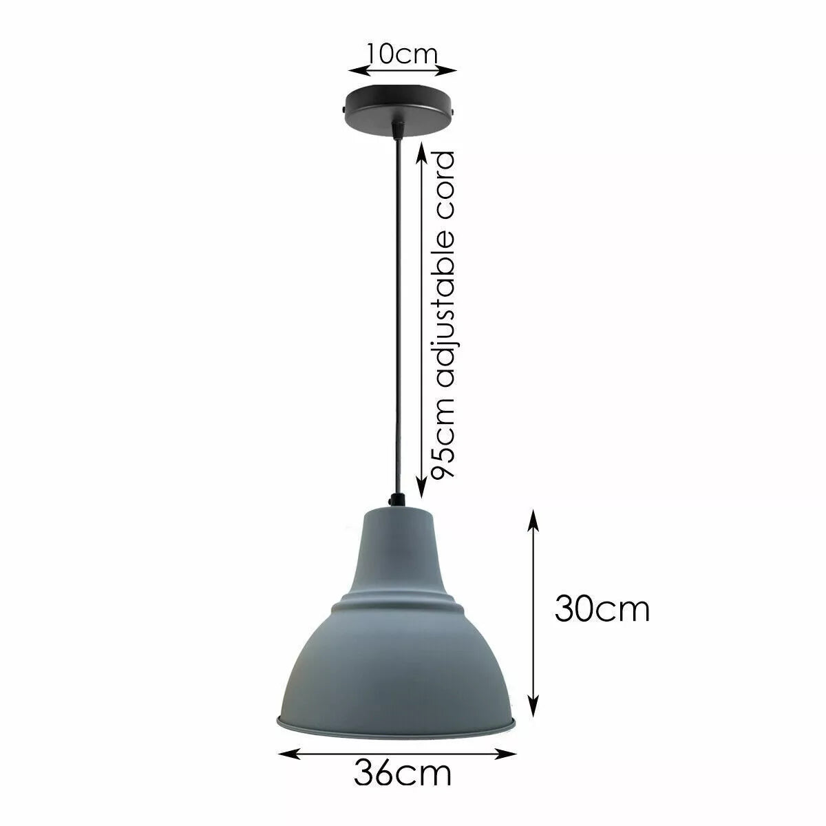 Industrial Retro Metal Barn Pendant Light Fixture for Kitchen Dining Room