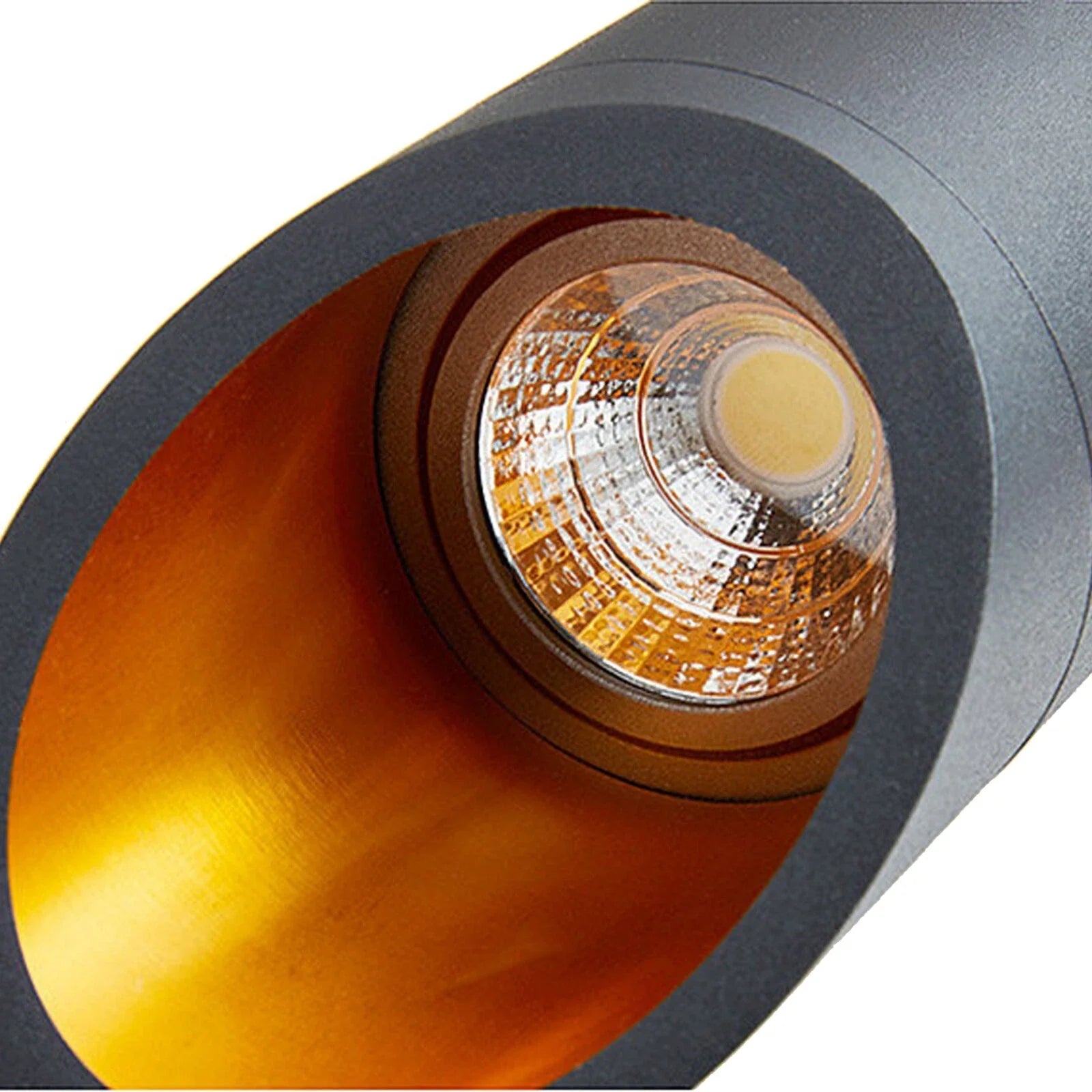 Modern Black & Gold Baton Pendant Light 400mm LED Cylinder ~6246