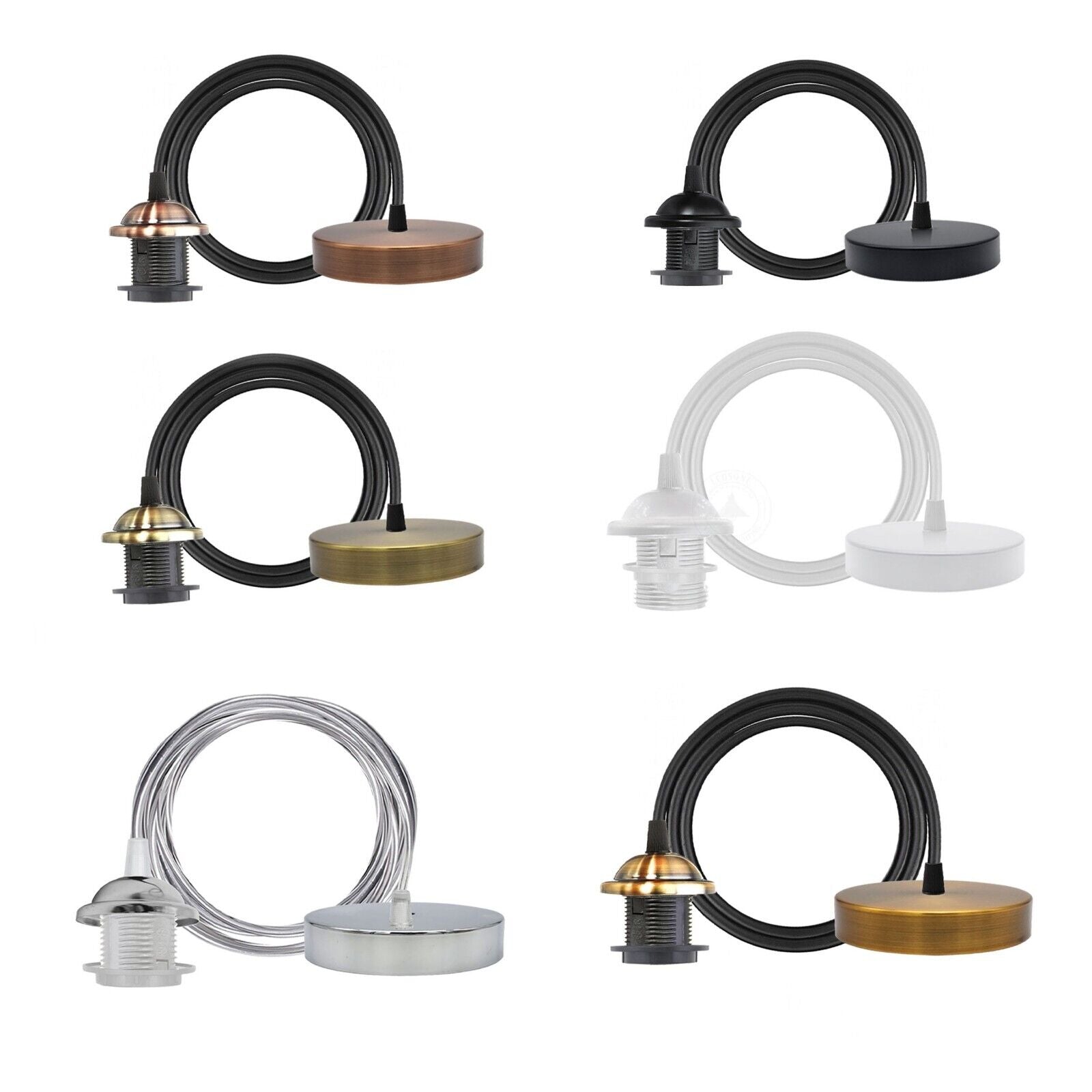 E27 Pendant Lamp Kit Light Fitting Vintage Bulb Holder ~5922