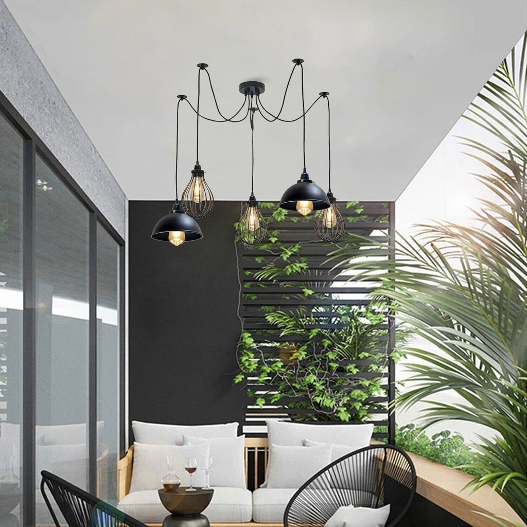 Multi Outlet Hanging Light 2 Spider Pendant Light  ~6330