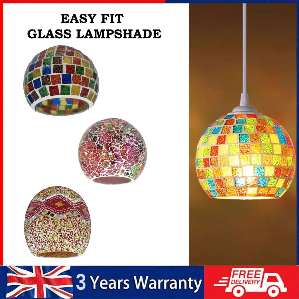 Easy Fit Pendant Modern Glass Globe Lampshade ~6098