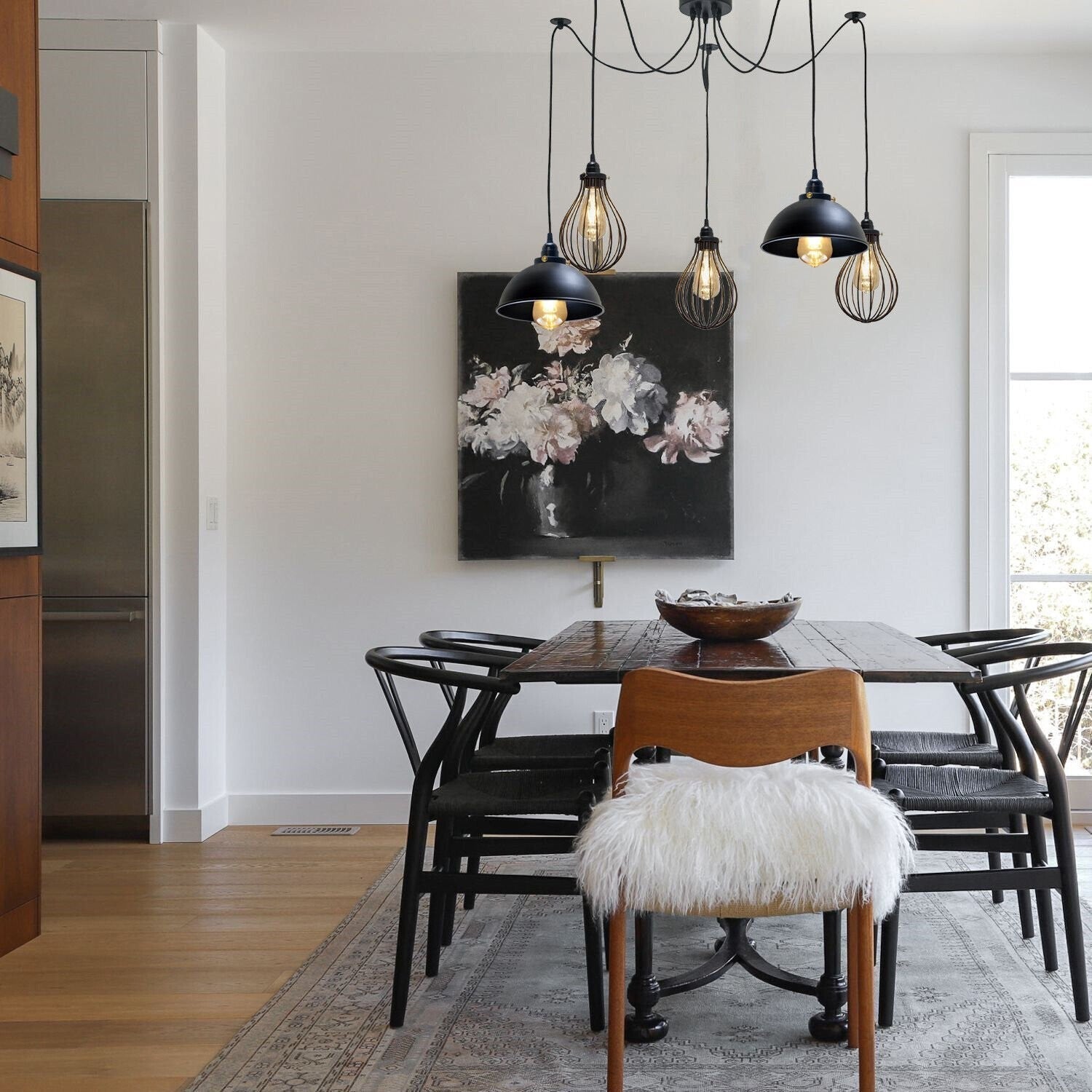 Multi Outlet Hanging Light 2 Spider Pendant Light  ~6330