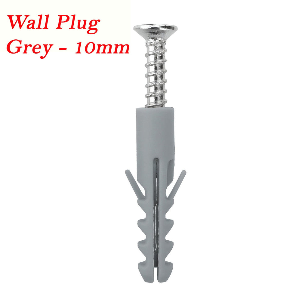 Durable Grey Wall Plugs: Secure Screw Fixings for Masonry & Concrete