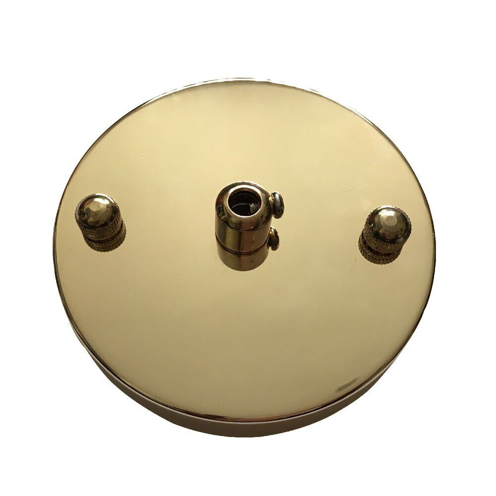 Modern Gold Ceiling Rose with Secure Black Cord Grip for Elegant Lighting Fixtures