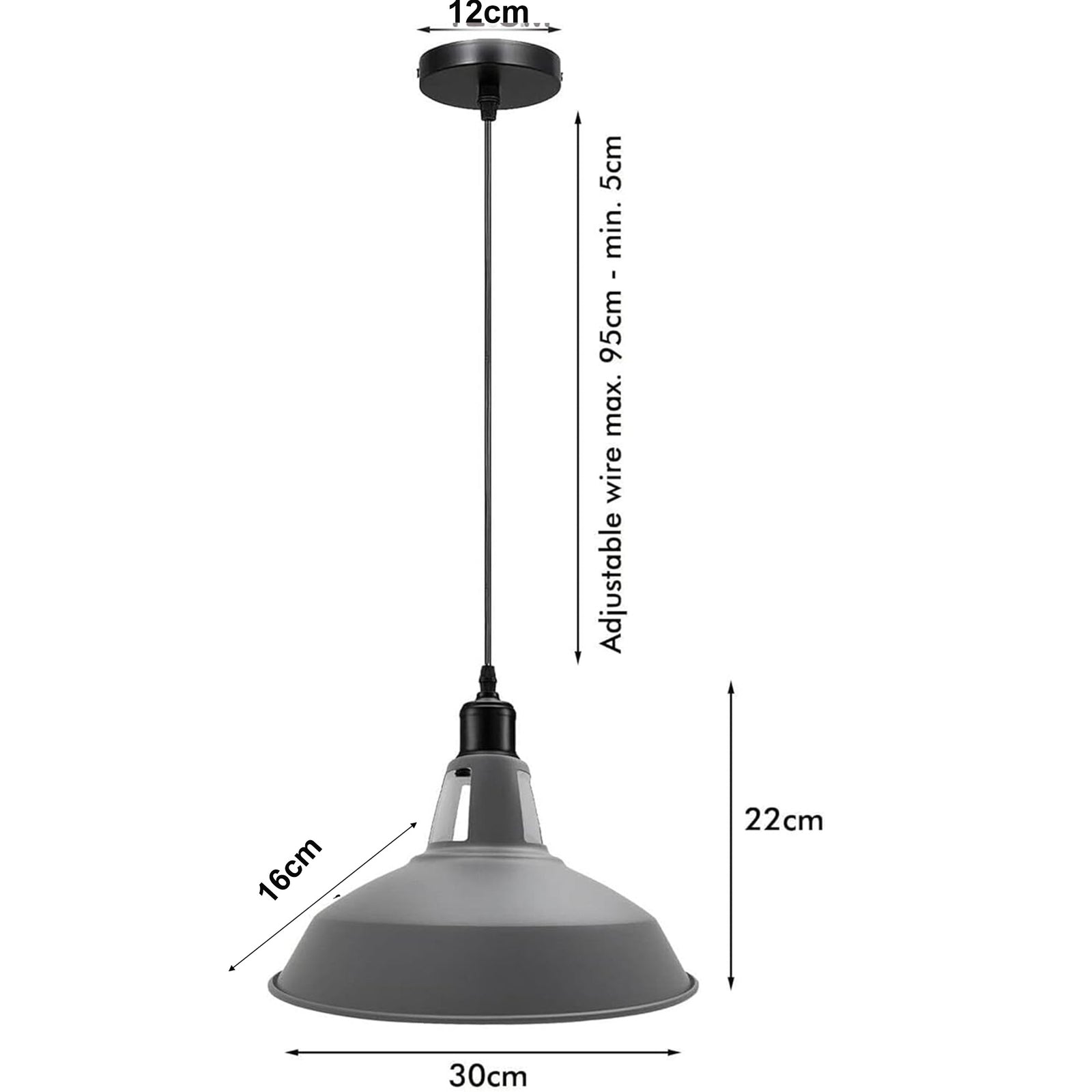 Industrial E27 Ceiling Light Fixture | Kitchen & Restaurant ~6251