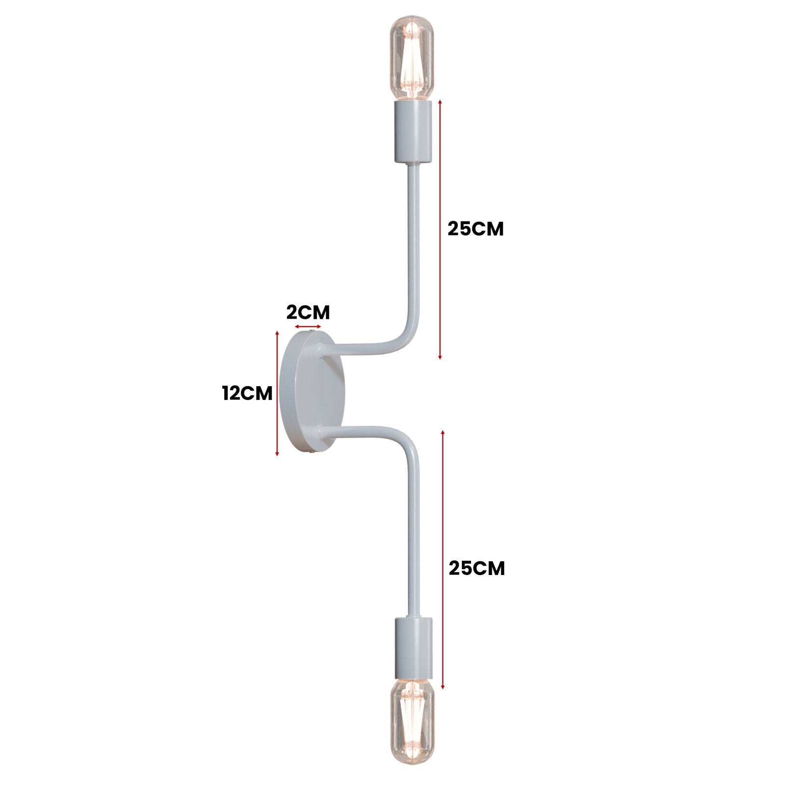 Modern Industrial LED Up Down Wall Sconce Light Fixture E27 Socket