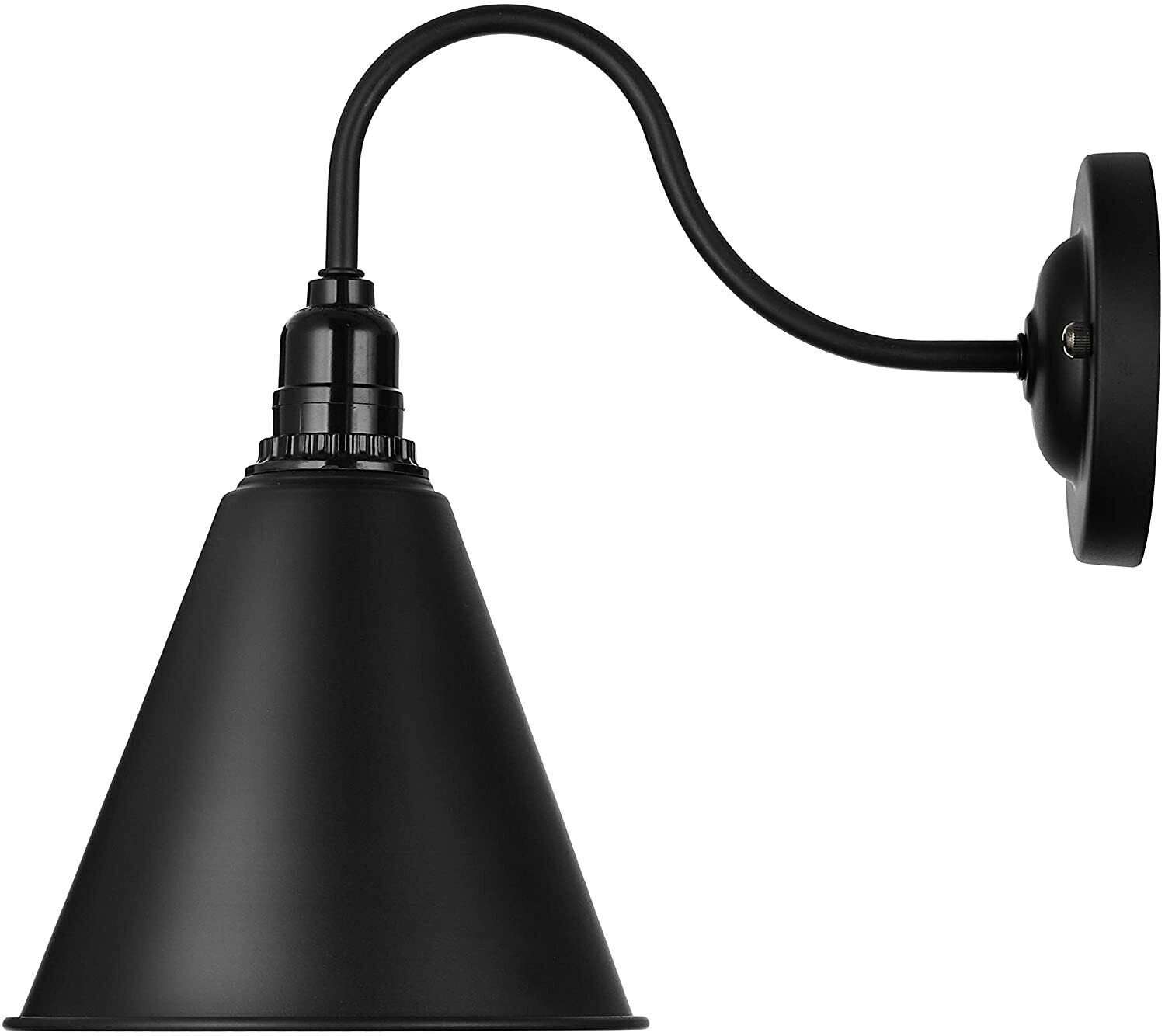 Industrial Metal Wall Sconce Light with On/Off Switch E27 Holder
