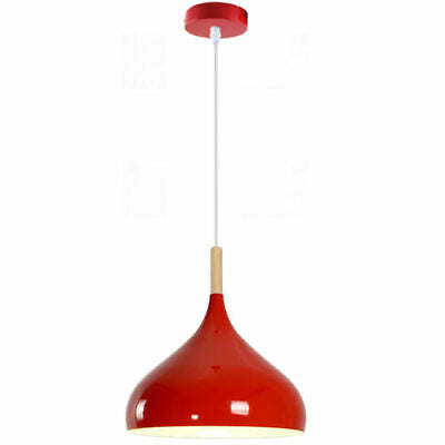 Modern Industrial Metal Dome Pendant Ceiling Light Multi-Color Shade Hanging Lamp