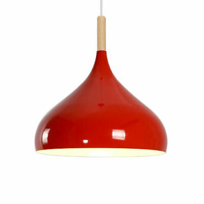 Modern Industrial Metal Pendant Ceiling Light, Colorful Shade Hanging Lamp Fixture