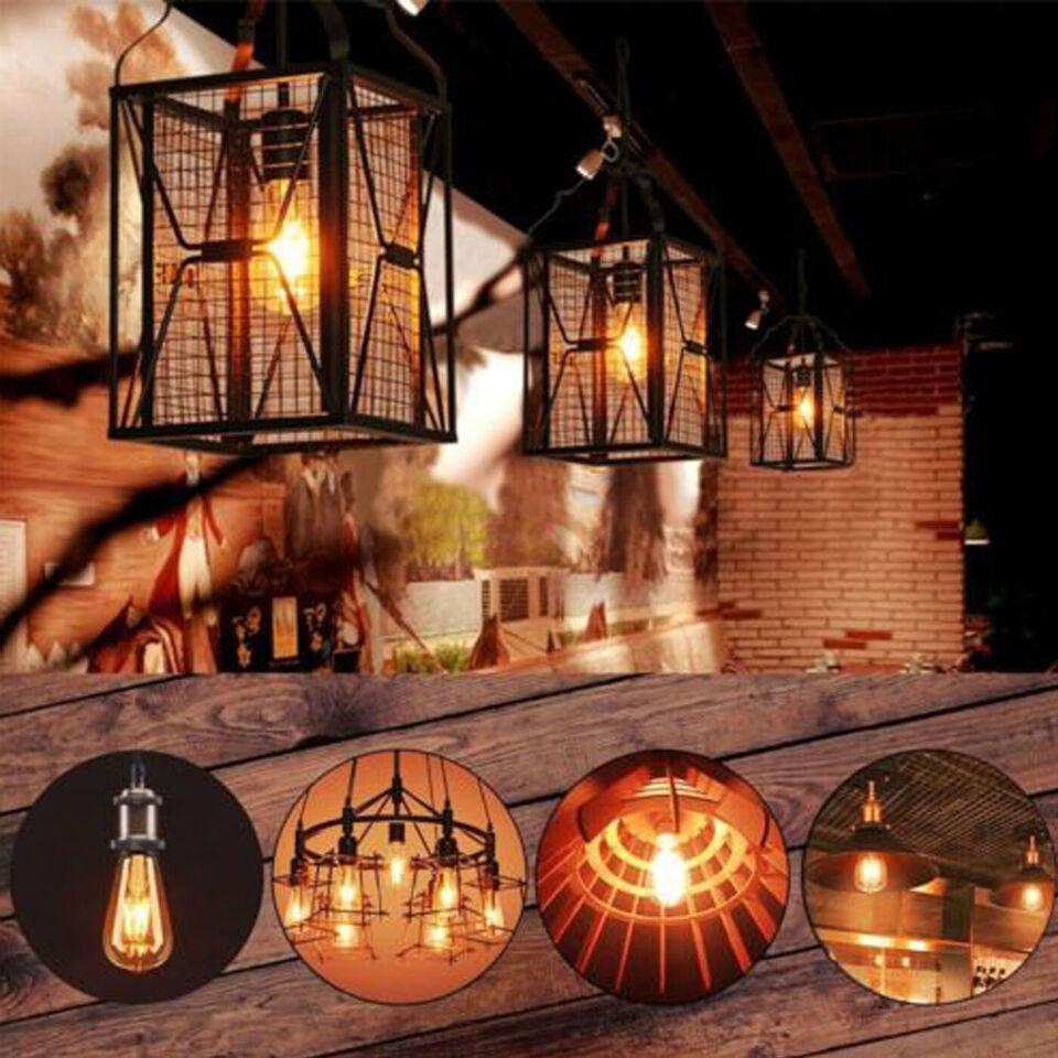 Vintage ST64 E27 4W Dimmable LED Filament Edison Bulb, Warm White