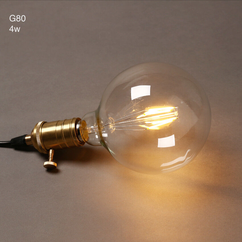Vintage Dimmable LED Filament E27 G95 4W Globe Bulb, Warm White Ambiance