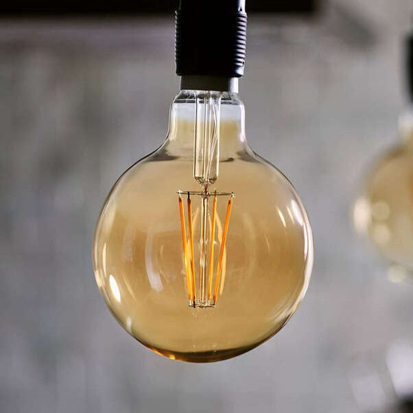 Vintage Dimmable LED Filament E27 G95 4W Globe Bulb, Warm White Ambiance