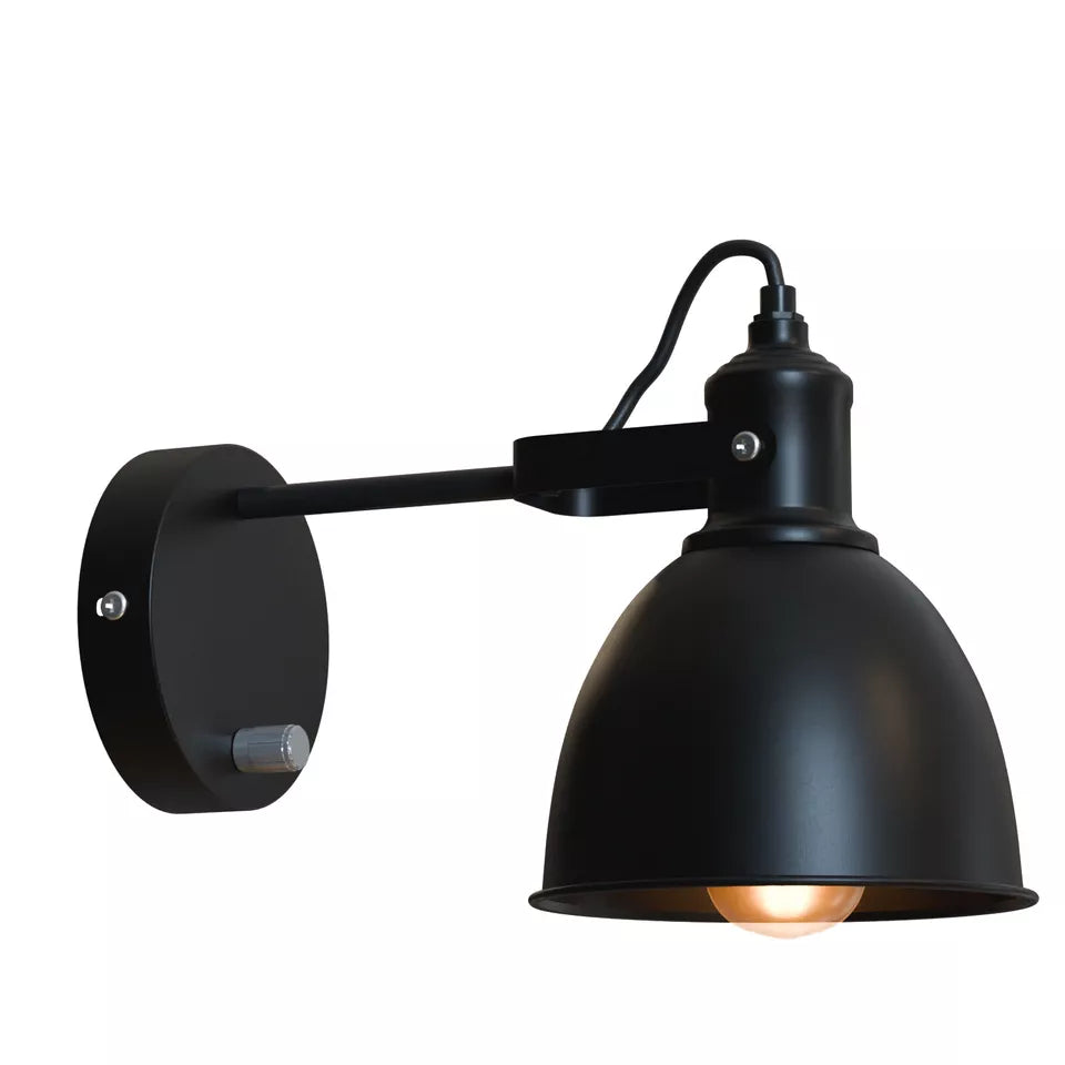 Industrial Adjustable Swivel Wall Sconce with Dimmer Switch for Custom Lighting