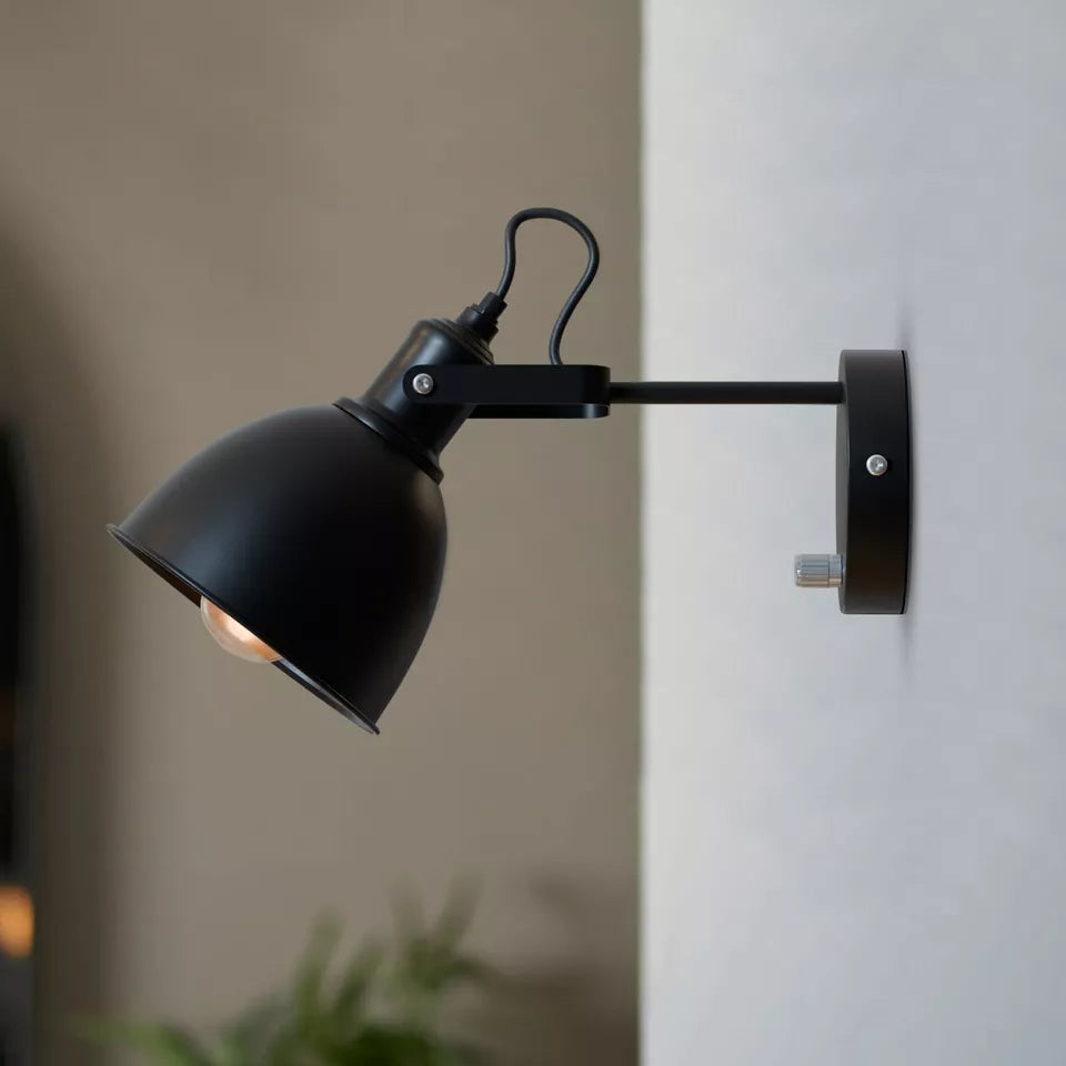 Industrial Adjustable Swivel Wall Sconce with Dimmer Switch for Custom Lighting
