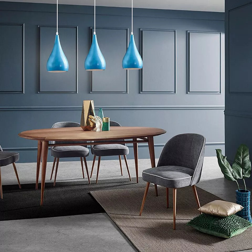Stylish Tear Drop Metal Ceiling Light Shade, Easy Fit, Vibrant Colors