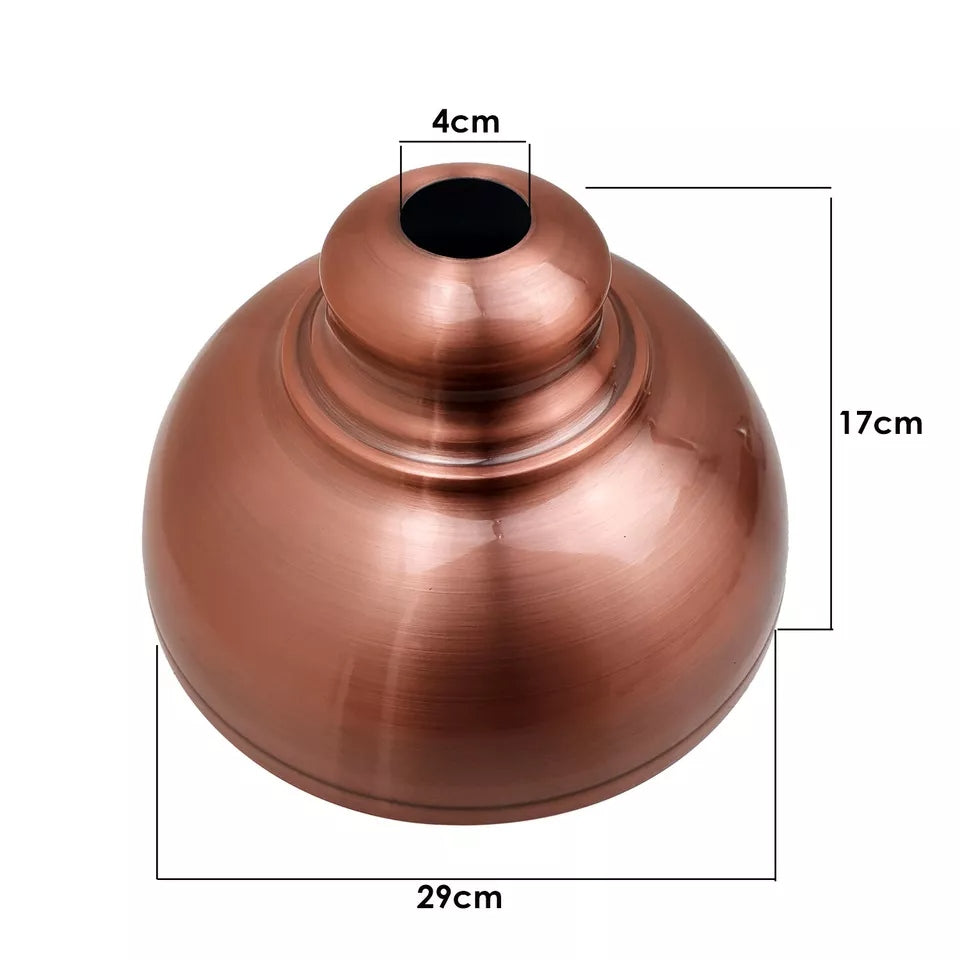 Industrial Metal Curvy Shade Easy Fit Ceiling Pendant Lampshade