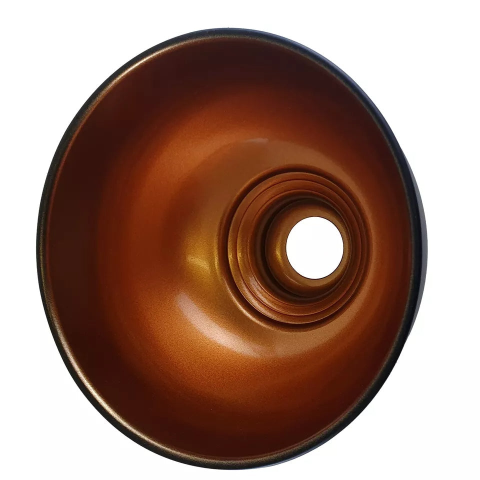 Vintage Black Metal Ceiling Light Shade Easy Fit Refurbished Lampshade ~5726