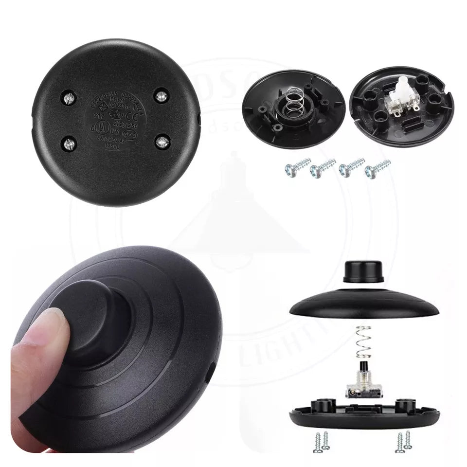 4M Fabric Flex Plug-In Pendant Light Set on/off Foot Switch~6041