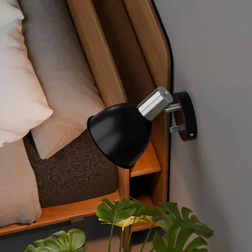 Adjustable Metal Wall Light with Dimmer Switch, Rotatable Arm, Industrial Style
