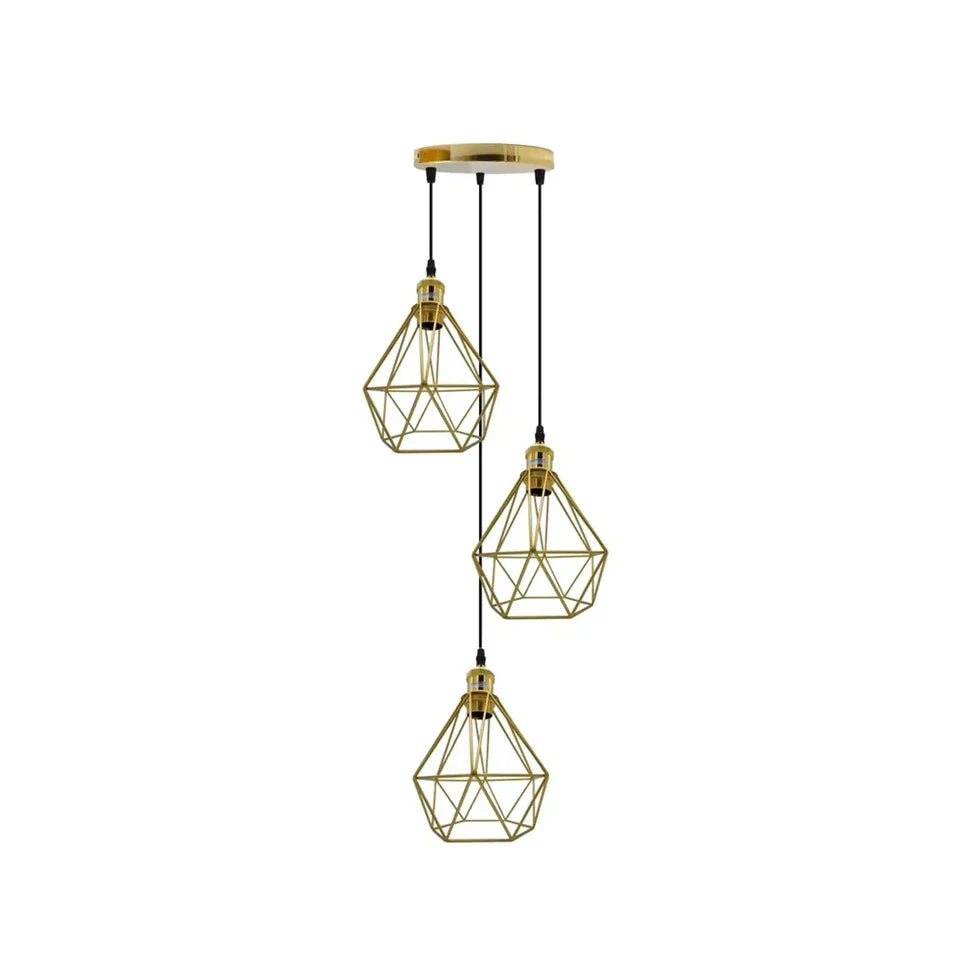 Industrial Ceiling Pendant Light Metal Cage E27 LED Hanging Retro Lamp~5764