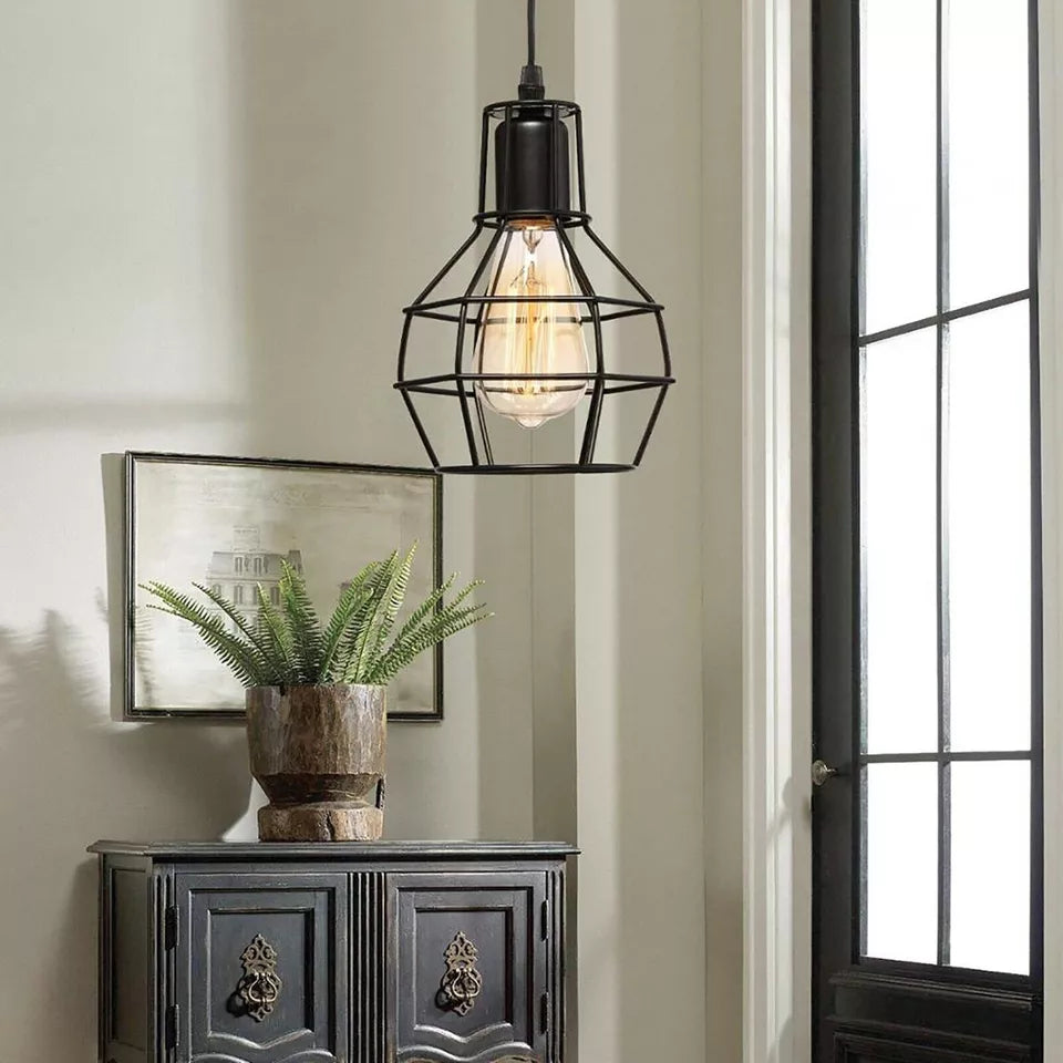 Vintage Industrial Metal Nest Ceiling Pendant Light Fixture Rustic Home Decor