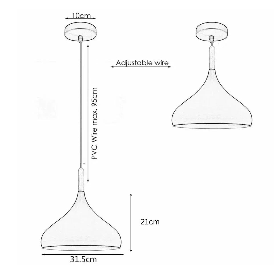 Modern Industrial Metal Dome Pendant Ceiling Light Multi-Color Shade Hanging Lamp
