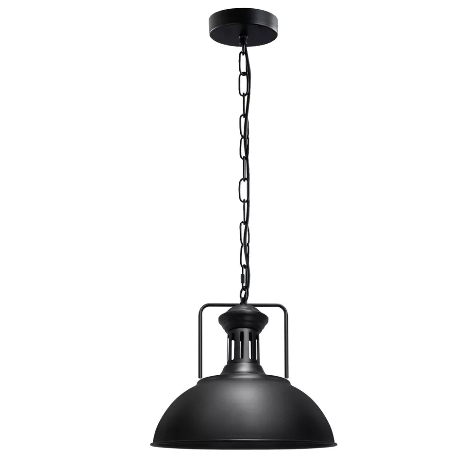 Modern Industrial Matt Black Hanging Chain Pendant Light Fixture for Kitchen Island