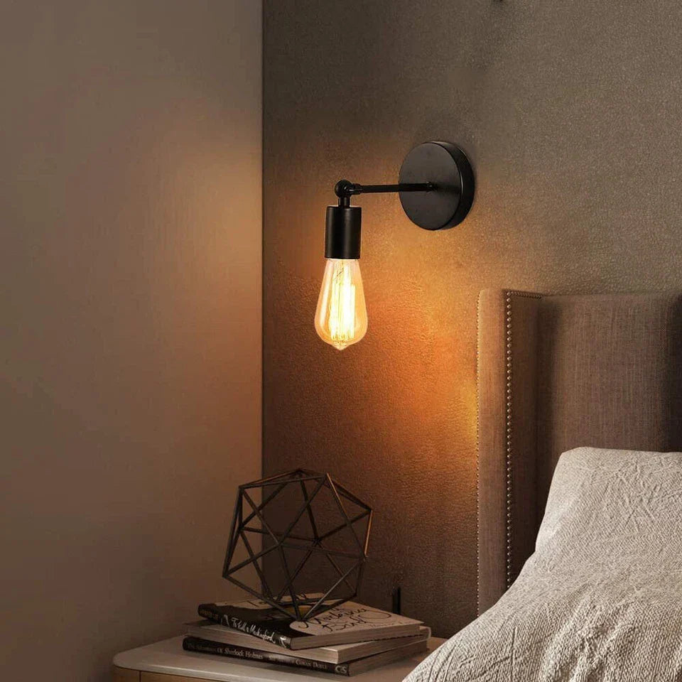 Industrial Retro Iron Metal Wall Sconce Lamp, E27 Adjustable Modern Lighting Fixture